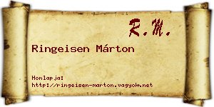 Ringeisen Márton névjegykártya