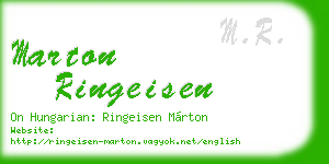 marton ringeisen business card